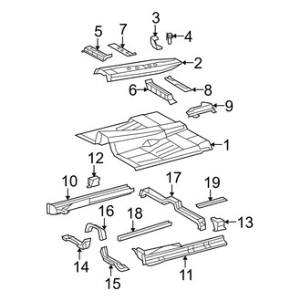 Toyota OE - Cab - Floor (Front Floor Pan), (Double Cab)