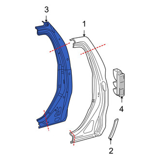 Toyota OE - Left Body C-Pillar Reinforcement