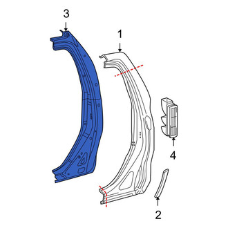 Toyota OE - Left Body C-Pillar Reinforcement