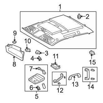 Toyota OE - Cab - Interior Trim (Roof, W/O Overhead Console), (Double Cab)
