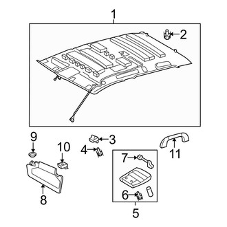 Toyota OE - Cab - Interior Trim (Roof, W/O Sunroof, W/O Overhead Console), (CrewMax)