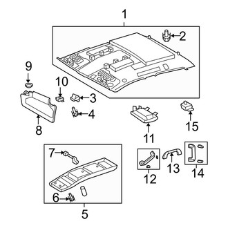 Toyota OE - Cab - Interior Trim (Roof, With Overhead Console), (Double Cab)