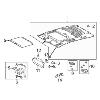 Toyota OE - Cab - Interior Trim (Roof, With Sunroof), (CrewMax)