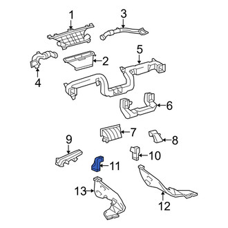 Toyota OE - Front Center Left Instrument Panel Air Duct