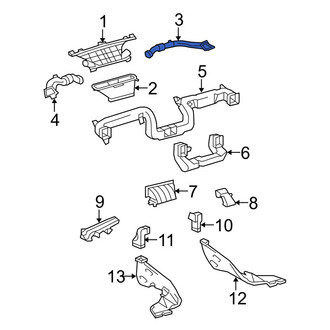 Toyota OE - Right Upper Instrument Panel Air Duct