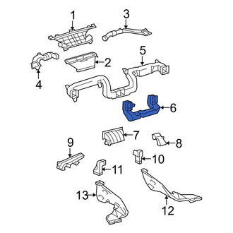 Toyota OE - Front Inner Instrument Panel Air Duct