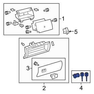 Toyota OE - Glove Box Lock Kit