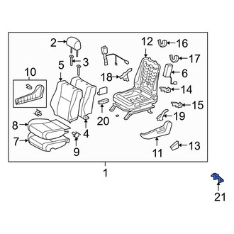 Toyota OE - Front Right Outer Seat Track Cover