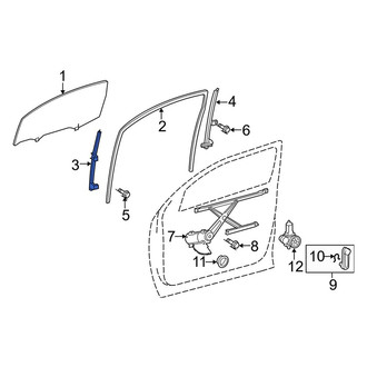 Toyota OE - Front Right Door Window Glass Surround Channel Bracket