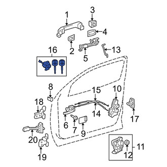 Toyota OE - Front Left Door Lock Cylinder
