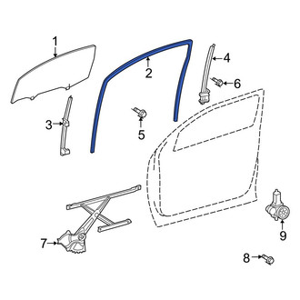 Toyota OE - Front Right Upper Window Channel