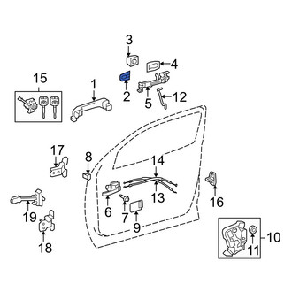 Toyota OE - Front Outer Exterior Door Handle Pad