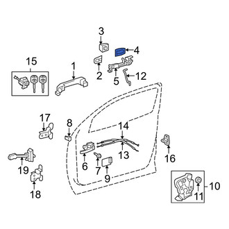 Toyota OE - Front Outer Exterior Door Handle Pad