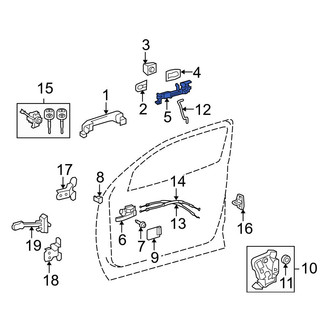 Toyota OE - Front Left Exterior Door Handle Base