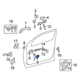Toyota OE - Front Right Interior Door Handle Trim