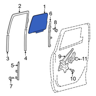 Toyota OE - Rear Left Door Glass