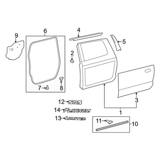 Toyota OE - Rear Door - Exterior Trim (CrewMax)