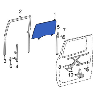 Toyota OE - Front Left Door Glass