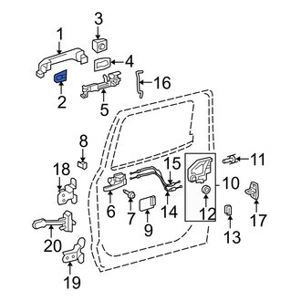 Toyota OE - Front Outer Exterior Door Handle Pad