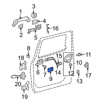 Toyota OE - Rear Left Interior Door Handle Trim