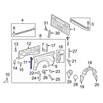 Toyota OE - Front Right Truck Bed Panel Reinforcement