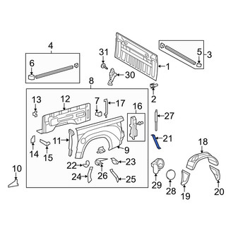 Toyota OE - Rear Left Quarter Panel Splash Shield Bracket