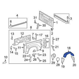 Toyota OE - Rear Right Upper Quarter Panel Splash Shield