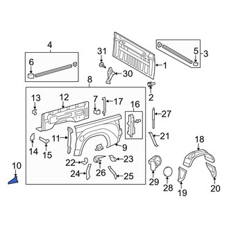 Toyota OE - Rear Left Stone Guard