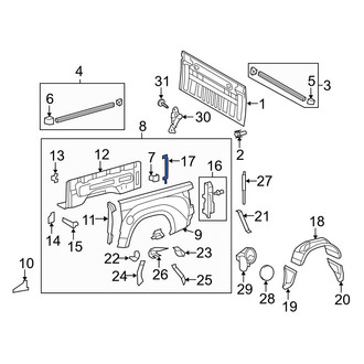 Toyota OE - Rear Left Truck Bed Panel Reinforcement