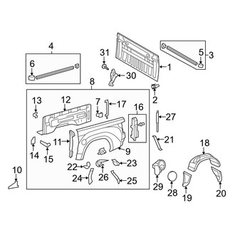 Toyota OE - Pick Up Box - Front & Side Panels (8.1' Bed)