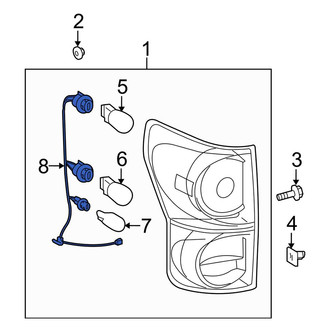 Toyota OE - Rear Left Tail Light Wiring Harness