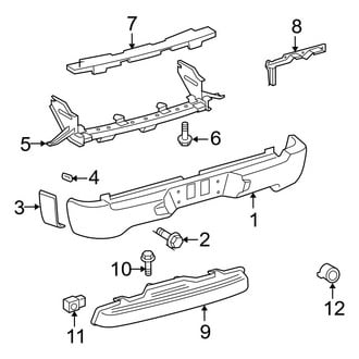 Toyota OE - Rear Bumper - Bumper & Components (Resin Type)