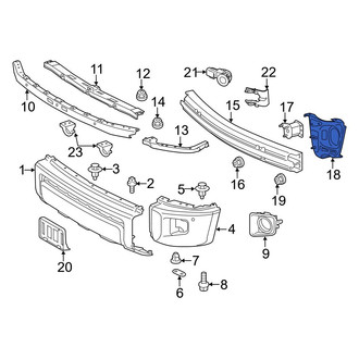 Toyota OE - Front Right Bumper Cover Reinforcement