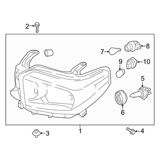 Toyota OE - Front Lamps - Headlamp Components (Halogen)