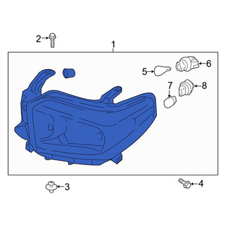 Toyota OE - Front Right Headlight Assembly