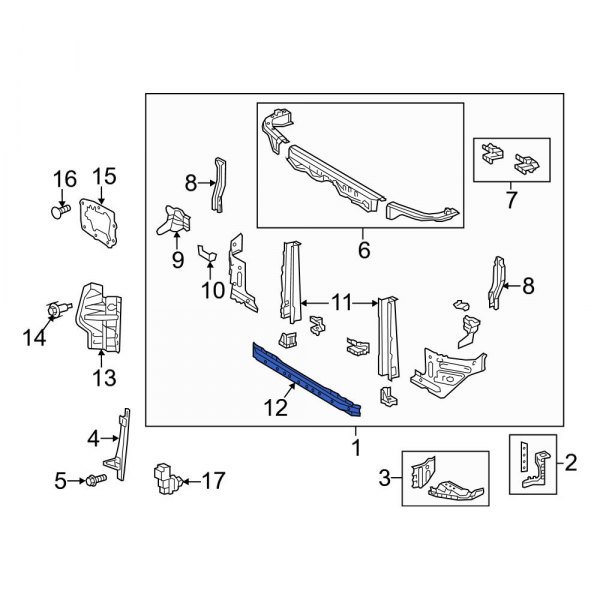 Radiator Support Tie Bar