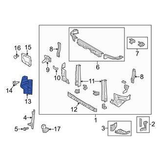 Toyota OE - Front Left Radiator Support Air Deflector