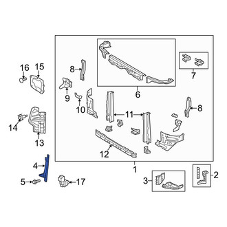 Toyota OE - Front Hood Latch Support