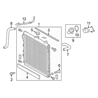 Toyota OE - Cooling - Radiator & Components (4.6L)