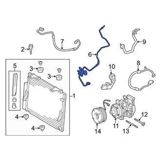 Toyota OE - A/C Refrigerant Discharge Hose