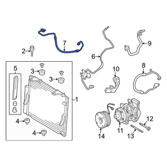 Toyota OE - A/C Refrigerant Discharge Hose