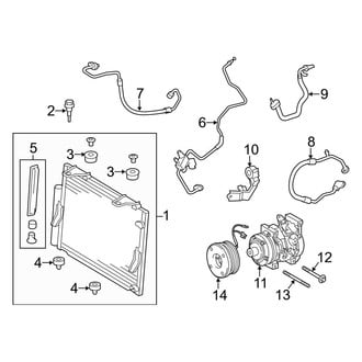 Toyota OE - Air Conditioner & Heater - Condenser, Compressor & Lines