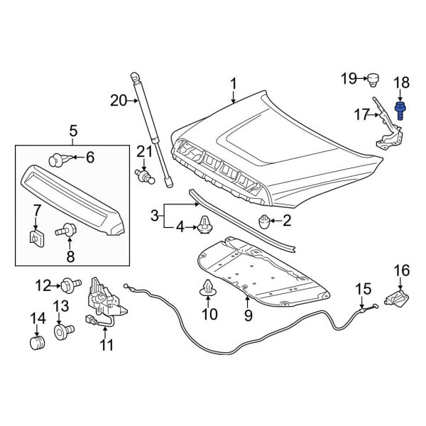 Hood Hinge Bolt