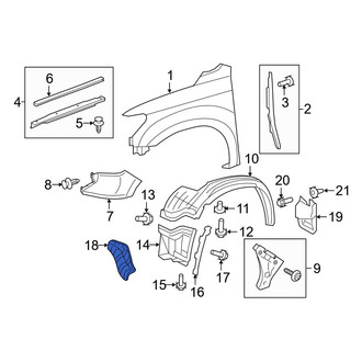 Toyota OE - Front Right Fender Splash Shield