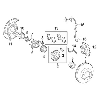 Toyota OE - Front Suspension - Brake Components (RWD)