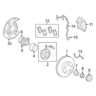 Toyota OE - Front Suspension - Brake Components (4WD)