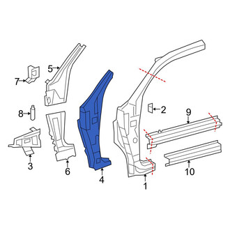 Toyota OE - Right Body A-Pillar Reinforcement