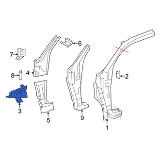 Toyota OE - Right Body A-Pillar Reinforcement