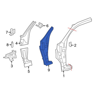 Toyota OE - Left Body A-Pillar Reinforcement