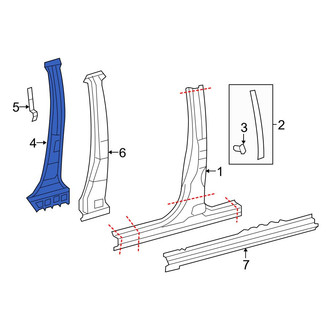 Toyota OE - Right Inner Body B-Pillar